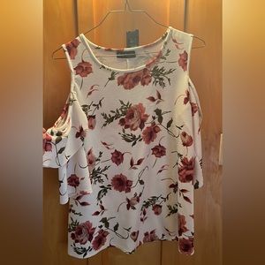 Open shoulder maternity shirt